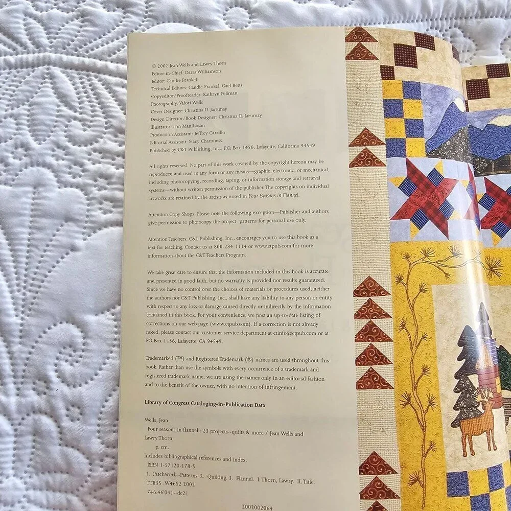 Four Seasons In Flannel Quilting Book By Jean Wells & Lawry Thorn - 23 Projects